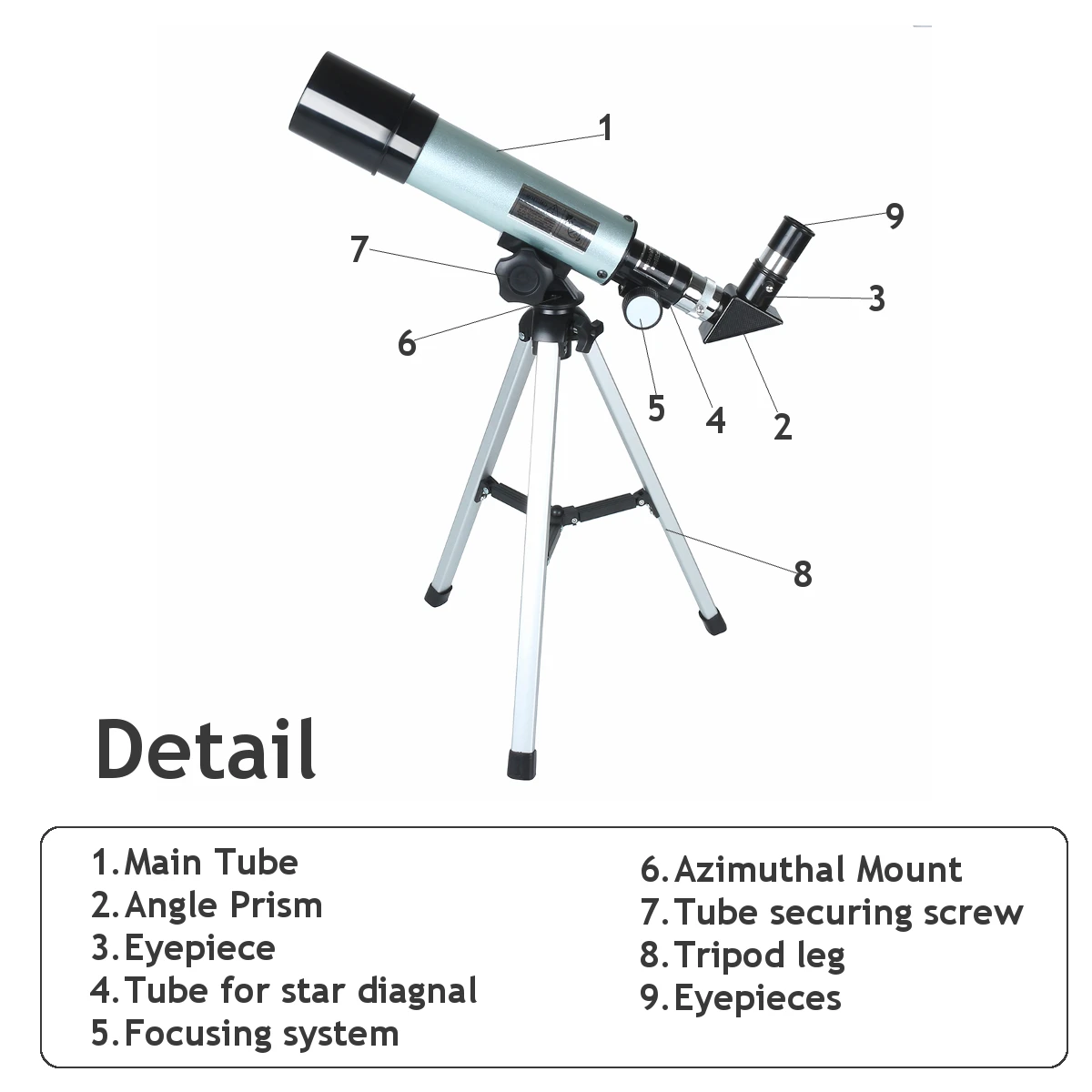 Astronômico de Acampamento Monocular com Tripé Telescópio Portátil Espaço Spotting Escopo Monocular 360x50mm F36050m 5 Cheap Telescópio e binóculos