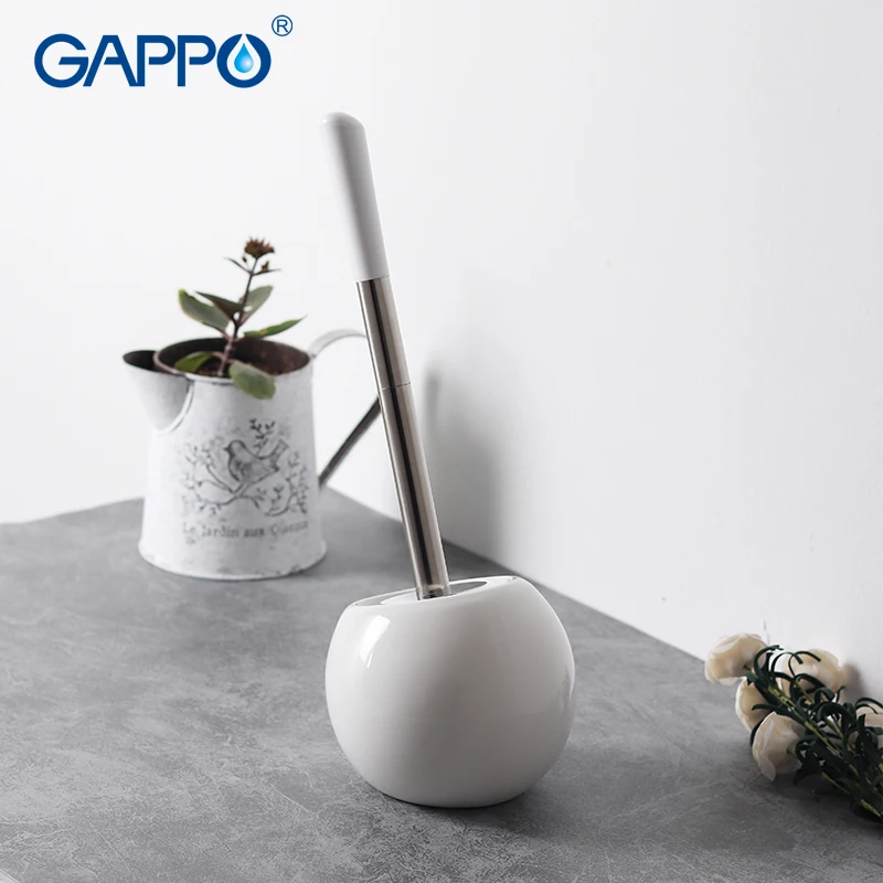 GAPPO держатели для туалетной щетки для ванной щеткодержателей вешалка Керамика аксессуары для ванной комнаты оборудование для туалетной щетки - изображение
