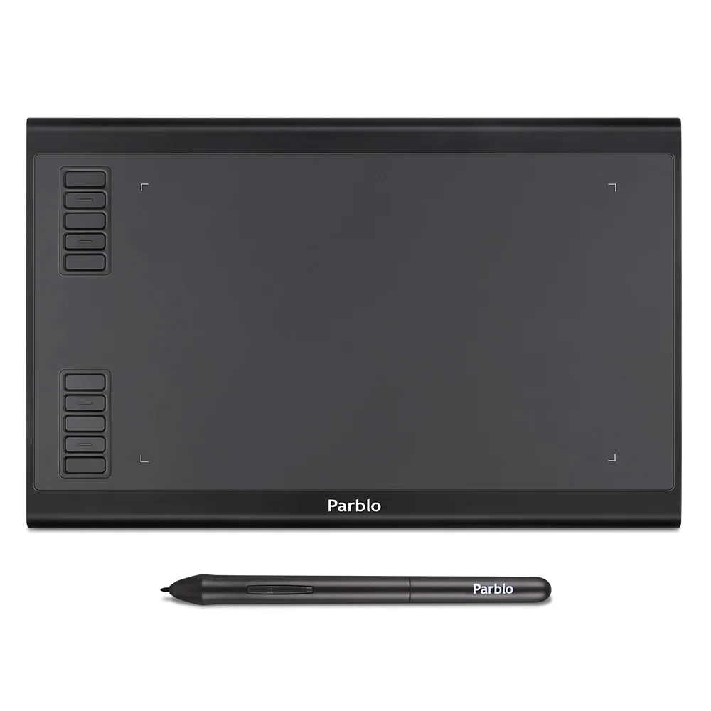 

Parblo A610 Plus Digital Drawing Tablet With the Passive Pen of 8192 Pressure Levels 10 Express Keys