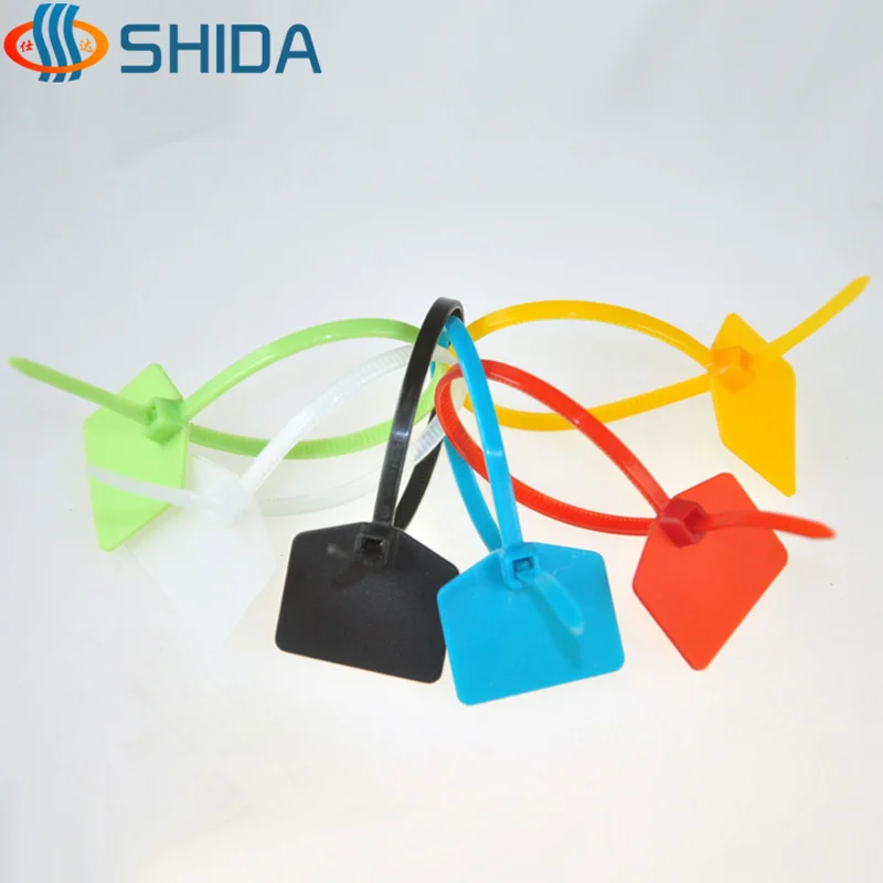 

500pcs 3*120MM Plastic Nylon Wire Organizer Cable Ties with Marker, Zip Ties with Cable Label Tag for Computer Wire Management