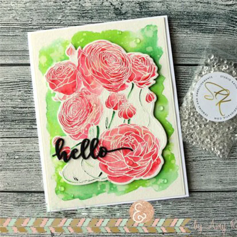 

Eastshape Floral Stamps and Dies Roses Blossom Metal Cutting Dies New 2019 for DIY Photo Album Decorative Paper Cards Dies