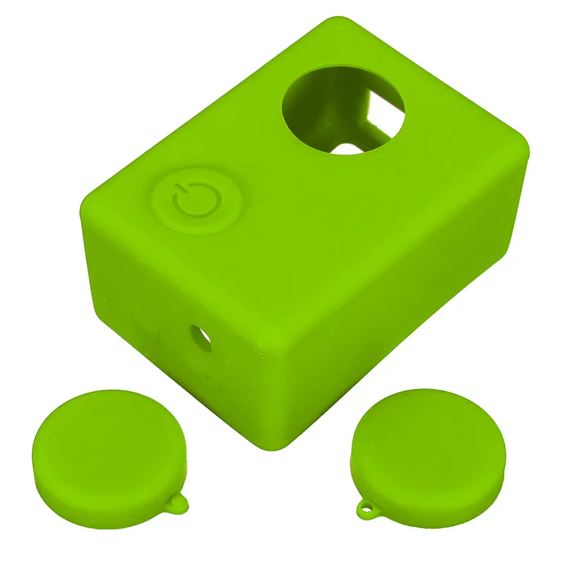 1pcs Action Camera Accessories Soft Silicone Protective Case+Lens Cover