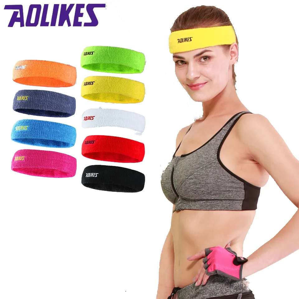 Sports Bandeau,3 Pi/èces Bandeau pour t/ête et du Poignet de Sport en Coton pour Hommes et Femmes Running