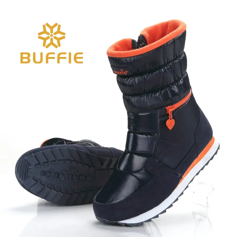 BUFFIE; Новинка года; стильные женские ботинки; модные серебристые зимние ботинки; теплые зимние ботинки; BUFFIE обувь; однотонные стандартные ботинки; JSH-M025