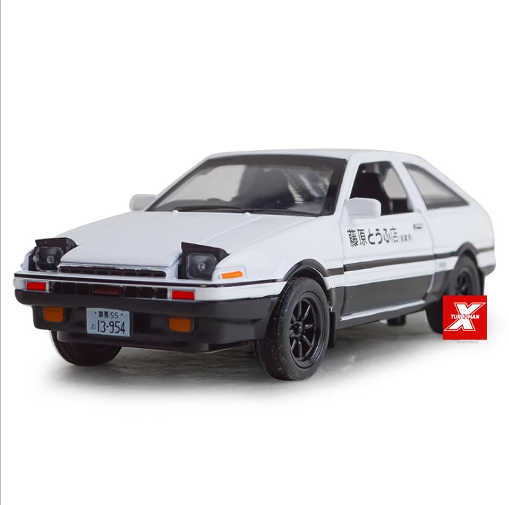 Классический литой автомобиль toyota AE86 turno масштаб 1:28 начальный D литье под