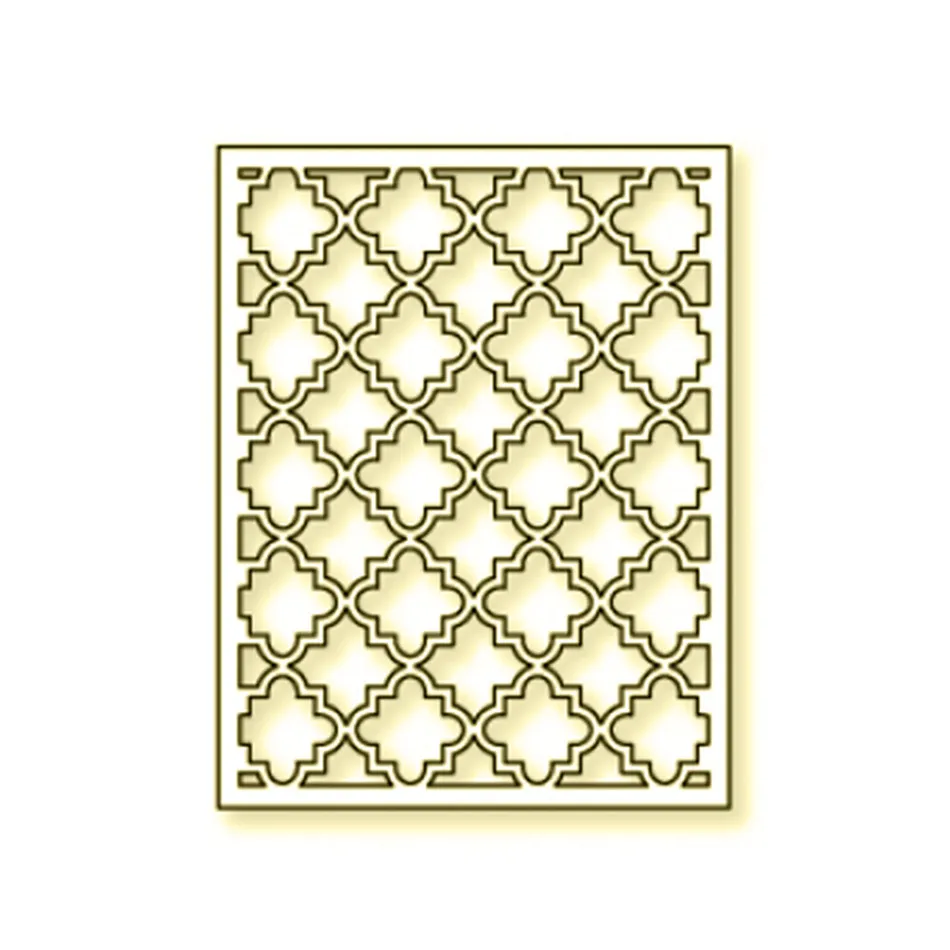 

Quatrefoil Dies Cutting Background Metal for Scrapbooking Card Album Making Stencil Die Cut Embossing Craft