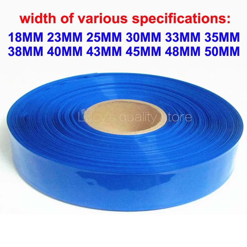 1M 18650 lithium battery heat shrinkable sleeve battery cover skin PVC heat shrinkable film shrink skin various specifications