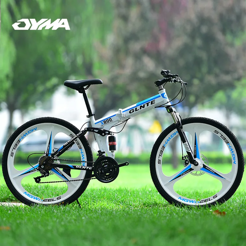 X-передний 26 дюймов углеродистая сталь амортизирующая Складная велосипедная рама горный велосипед 27 скоростей дисковые тормоза одно колесо MTB bicicleta