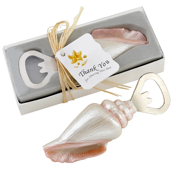 Beach Theme Shell Handle Wine Bottle Opener romantic Wedding Party