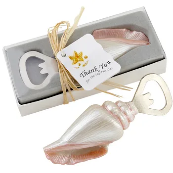 

Beach Theme Shell Handle Wine Bottle Opener romantic Wedding Party Bridal Shower Favor Guest Gift Business Man Present souvenir