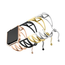 Браслет из нержавеющей стали с ремешком на запястье для Fitbit Blaze Смарт-часы Модные женские Браслет-манжета сменный ремешок