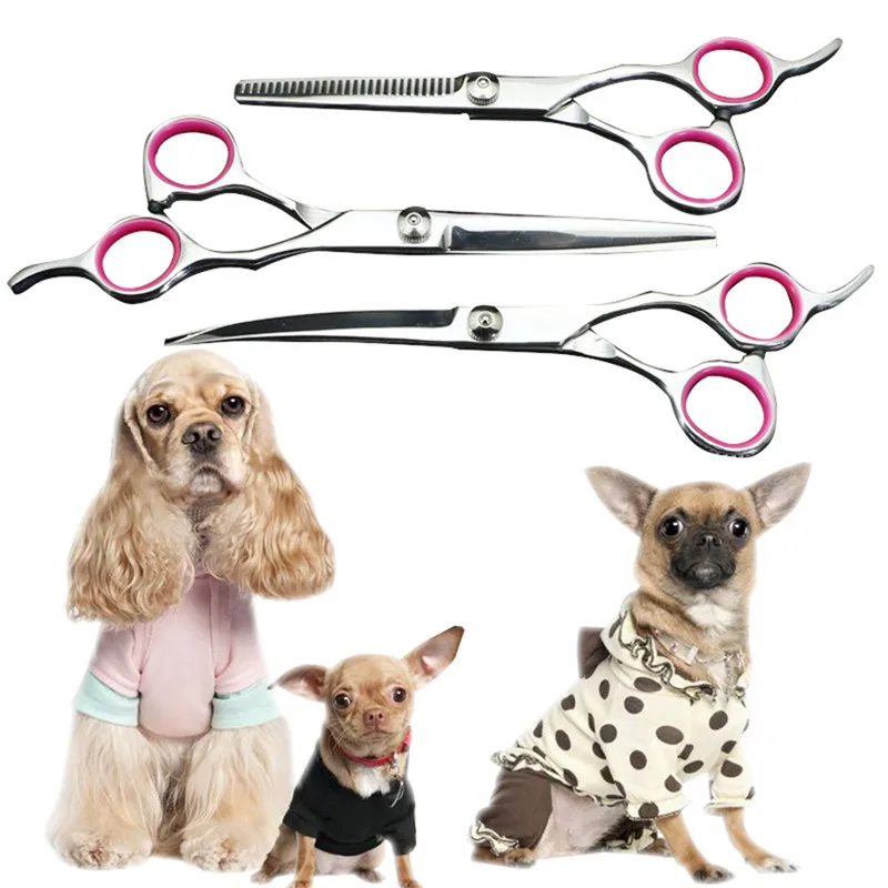 

Stainless Steel Pet Dogs Gromming Scissors Up Down Curved Shears Sharp Edge Animals Cat Hair Cutting Barber Cutting Tools Kit