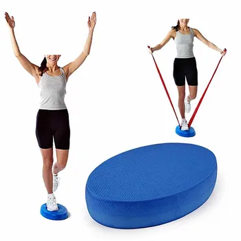 

18*31*6cm Yoga Mats Anti-slip Durable Yoga Foam Board Balance Pad Gym Fitness Exercise Cushion Blue Oval Cushion 2019 New
