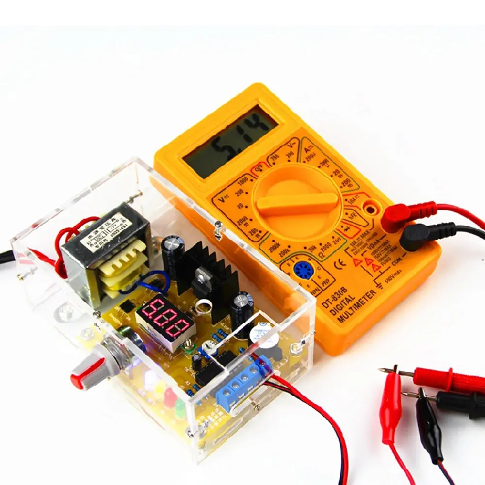 LM317 DIY Набор Регулируемое напряжение 1 20 В 12 в 2 Вт блок питания PCB плата электронные