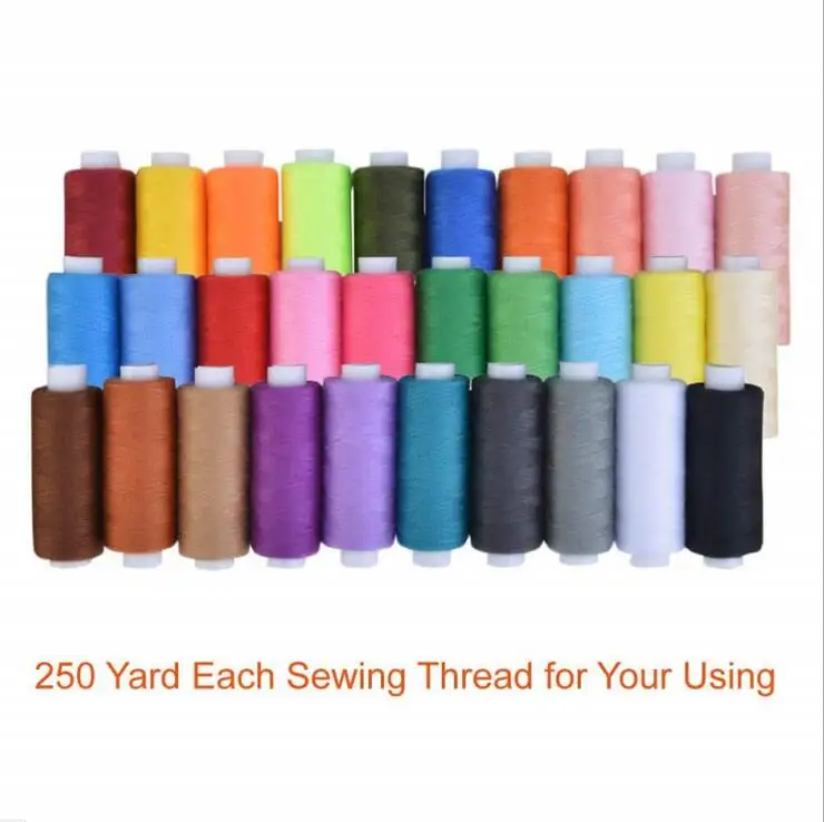 30 шт. швейные нитки DIY набор швейных ниток 30 цветов ing набор ниток 250 ярдов домашняя швейная машина линия - Цвет: 20pcs