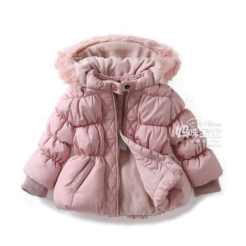 

New 2015 kids autumn winter jackets for girls cotton coat baby clothes girls puff sleeve Princess jacket children OUTERWEAR
