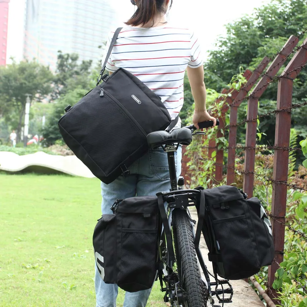 Clearance ROSWHEEL  Mountain Road Bicycle Bike 3 in 1 Trunk Bags Cycling Double Side Rear Rack Tail Seat Pannier Pack Luggage Carrier 1489 5