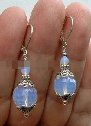 

hot sell new - wb003 Handmade Faceted Blue Fire Opal Sterling Silver Leverbacks Earrings
