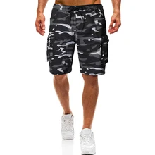 Летняя новая трендовая Мужская мода камуфляж цвет галстук веревка ремень повседневные рабочие шорты