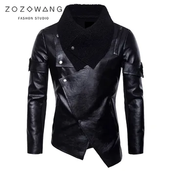 

M-5XL 2020 winter new men lambswool leather jacket Genuine leather coats thicken fur animal collar jaqueta masculino plus size