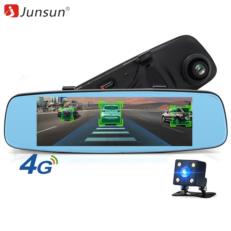 Junsun A880 4 г ADAS зеркало автомобиля DVR Камера 7.86 &quotAndroid 5.1 заднего вида с и