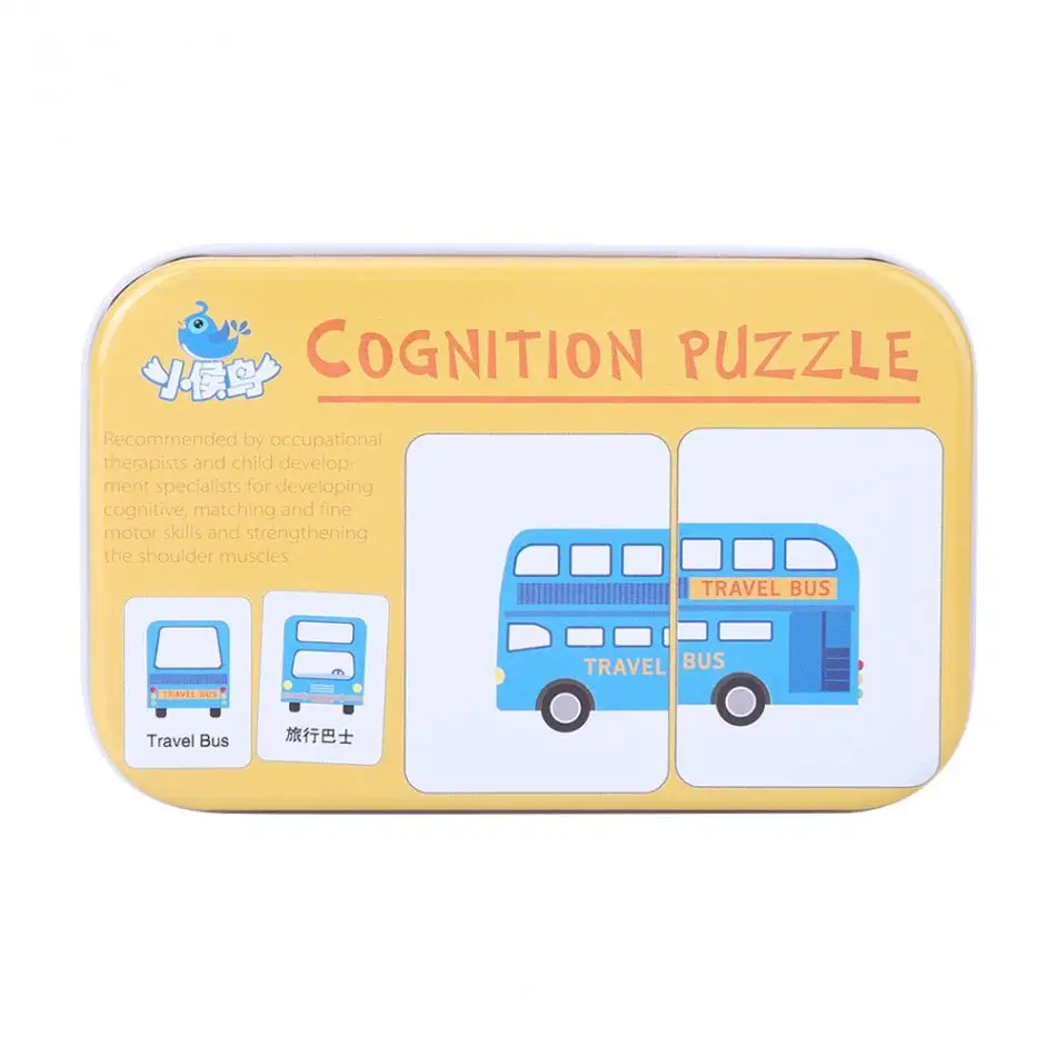 

Vehicle/Animal/Fruit/Living Goods Learning Cards For Children Baby Educational learning cards With Iron Box Baby Educatioanl Toy