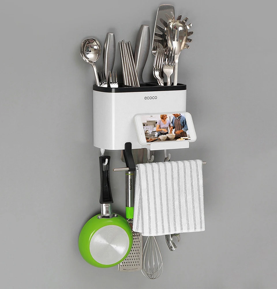 Кухонный органайзер для хранения, держатель, многофункциональная посуда, сушилка, настенный стеллаж для хранения ножей, ложек, вилок, стеллаж, контейнер