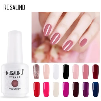 

ROSALIND 15ml Gel Nail Polish White Soak Off Nails Manicure Need UV LED Lamp Base Top For Nails Art Design Gel Hybrid Varnishes