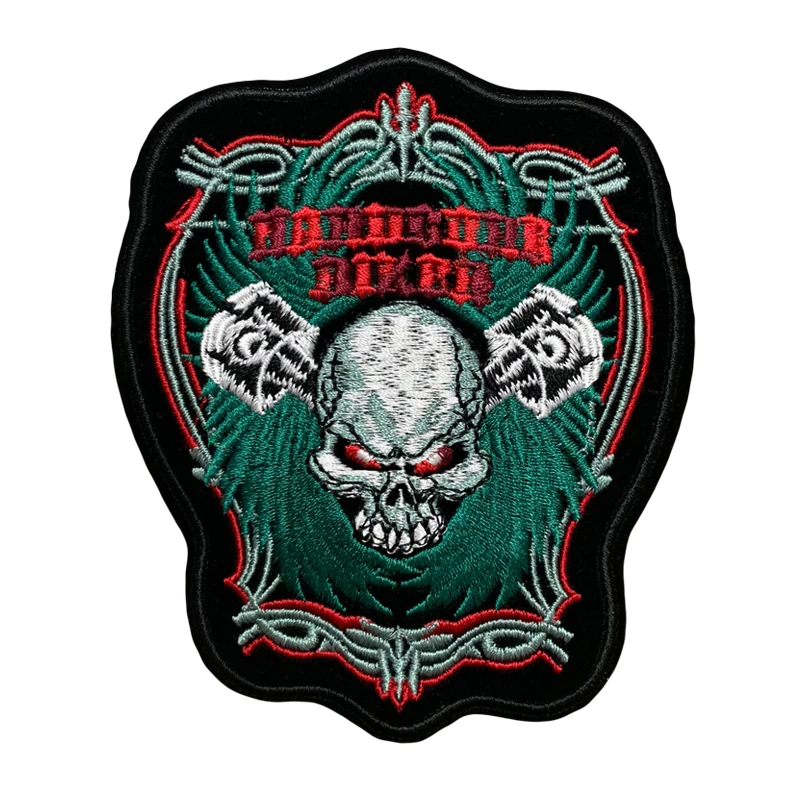 

Factory Customized Embroidered DIY Punk Crossbone Sew on Iron On Patch Badge Clothes Fabric Applique patch Any size Any design