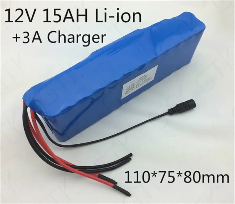 12 V lithium ion batterij V 15AH li ion bateria 12 V 18650 voor 180 w 200 W 250 W Hoorn met mini compresser camera Bluetooth detector|battery 12v 15ah|12v lithium ion