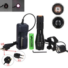 940nm ИК охотничий светильник с зумом тактическая лампа инфракрасного ночного видения вспышка светильник+ 18650 батарея+ крепление+ дистанционный переключатель давления