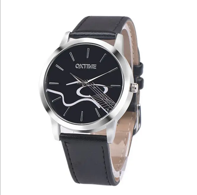 

10pcs/lot Fashion Women Watch Ladies Leather Quartz Watches Mens Guitar Music Rome Style Wristwatch Star Relojes