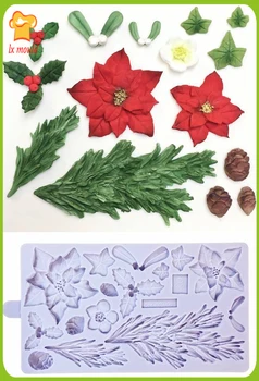 

New Winter Roses in the Forest Moisturizing Silicone Mould Dry Peis Fontaine Cake Decorative Tools