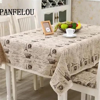 

PANFELOU Mediterranean style cream-colored poetry the Eiffel Tower kitchen table cloth tea table cloth cover towel cloth