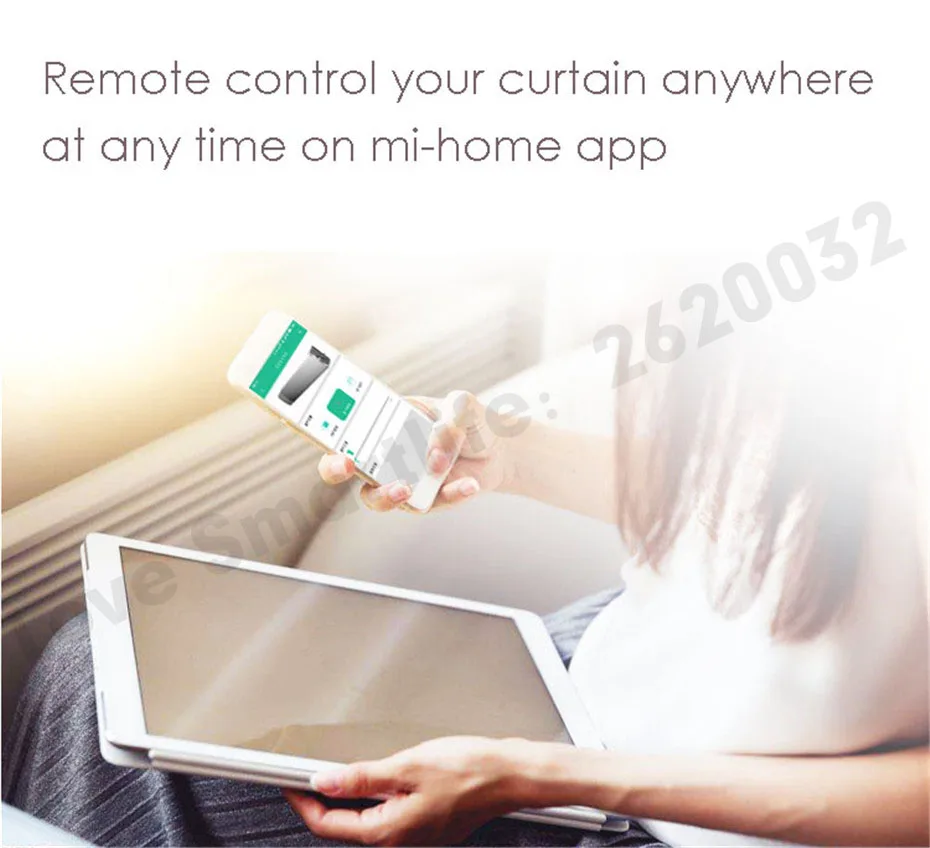 Eruiklink CM82TN Smart wifi Remote Curtain Motor,Mi-Home App RF433 control+Voice Control via Xiaomi Ai Speaker,work with xiaomi Mijia device,no need xiaomi gateway -6
