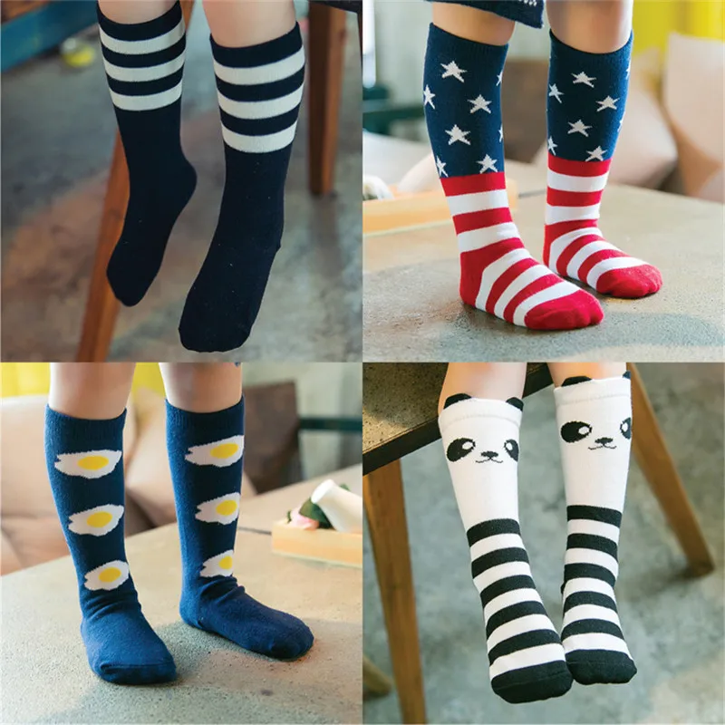 Розничная, носки для детей возрастом от 2 до 6 лет модные вязаные хлопковые носки с героями мультфильмов для маленьких детей на весну и осень