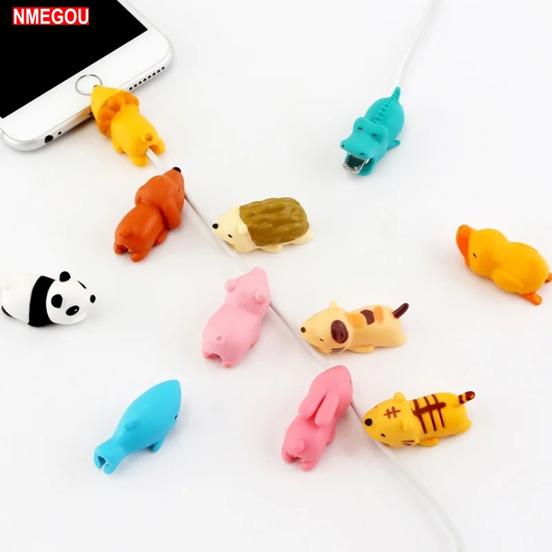 

Cartoon Cute Animal Bites Usb Charger Cable Protector for Android Iphone 7 8 Plus Macbook Samsung Huawei Universal Phone Mordida