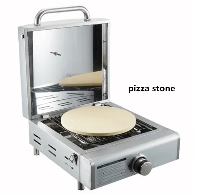 Открытый S.S газ барбекю гриль печь для пиццы и гриль, три функции с камнем для пиццы, гриль, сетка