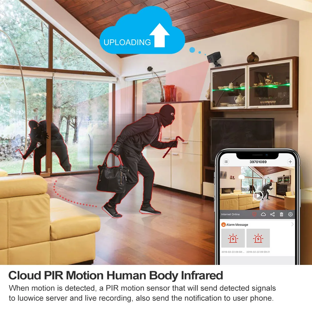 Домашняя ip-камера безопасности Wi-Fi 1080 P Беспроводная сетевая камера кабель для камеры CCTV P2P ночного видения камера для детского монитора