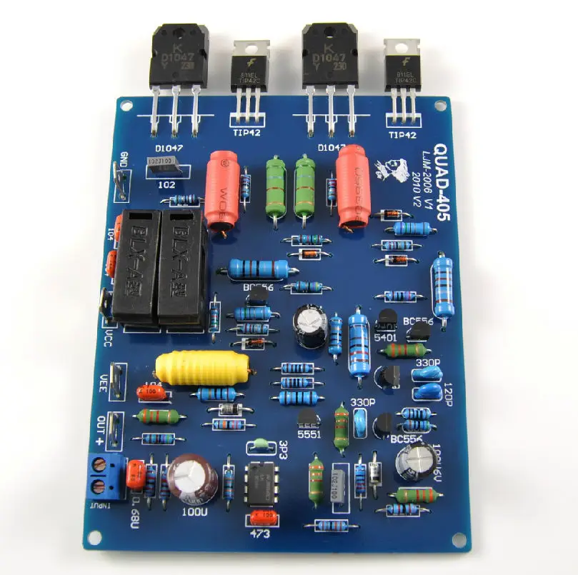 2 шт QUAD405 125 Вт+ 125 Вт усилитель мощности платы Hi-Fi Amp DIY Kit Dual 2,0 channel