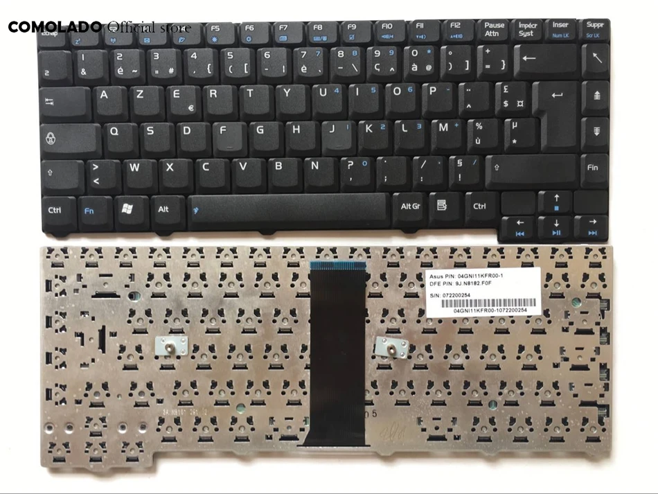 FR Французская клавиатура для ноутбука Asus F2 F3 F3K F3L T11 (28Pin кабель) Черная Клавиатура
