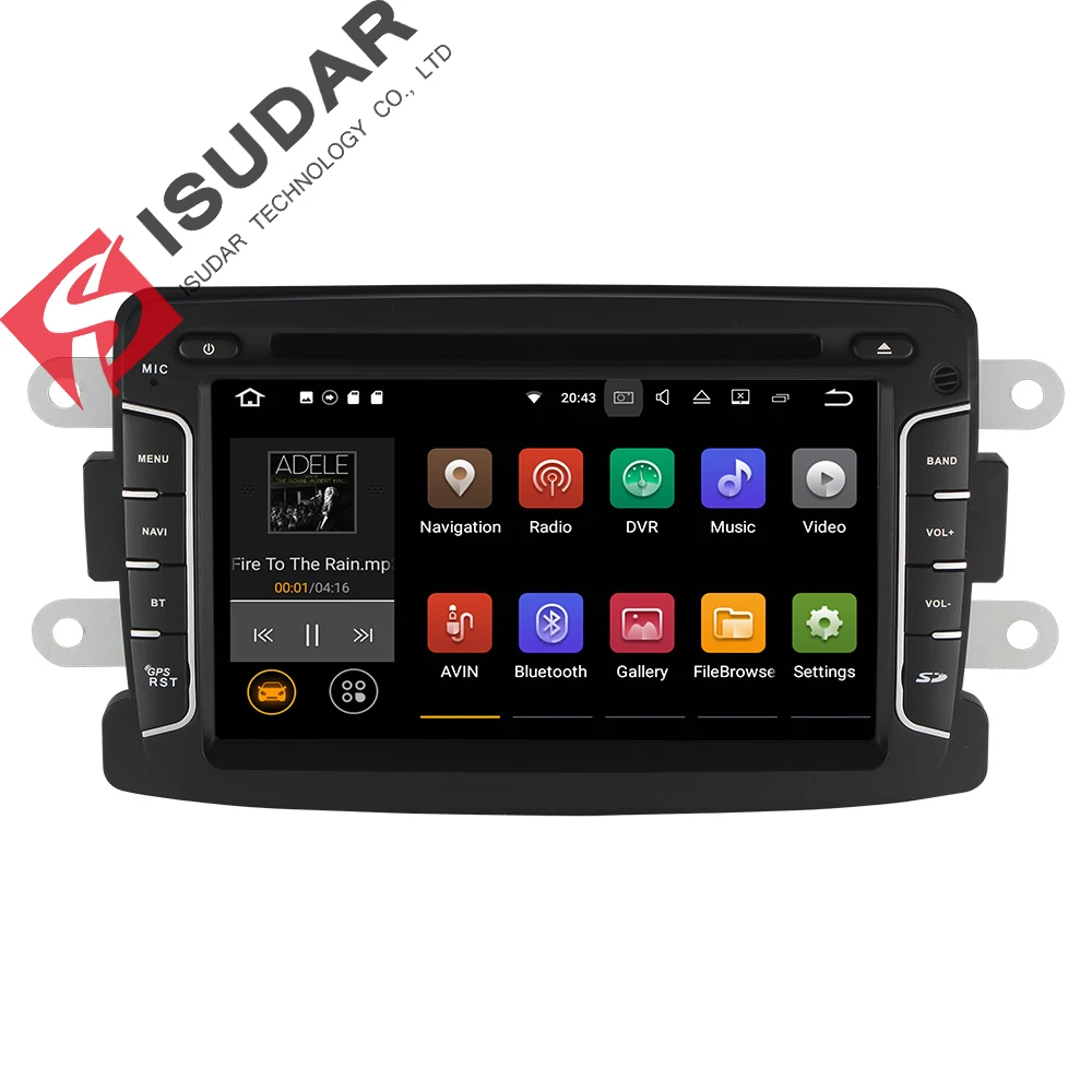 Android 7.1.1 7 Inch Car DVD Player For Dacia/Sandero/Duster/Renault/Captur/Lada/Xray 2 Logan 2 RAM 2G WIFI GPS Navigation Radio