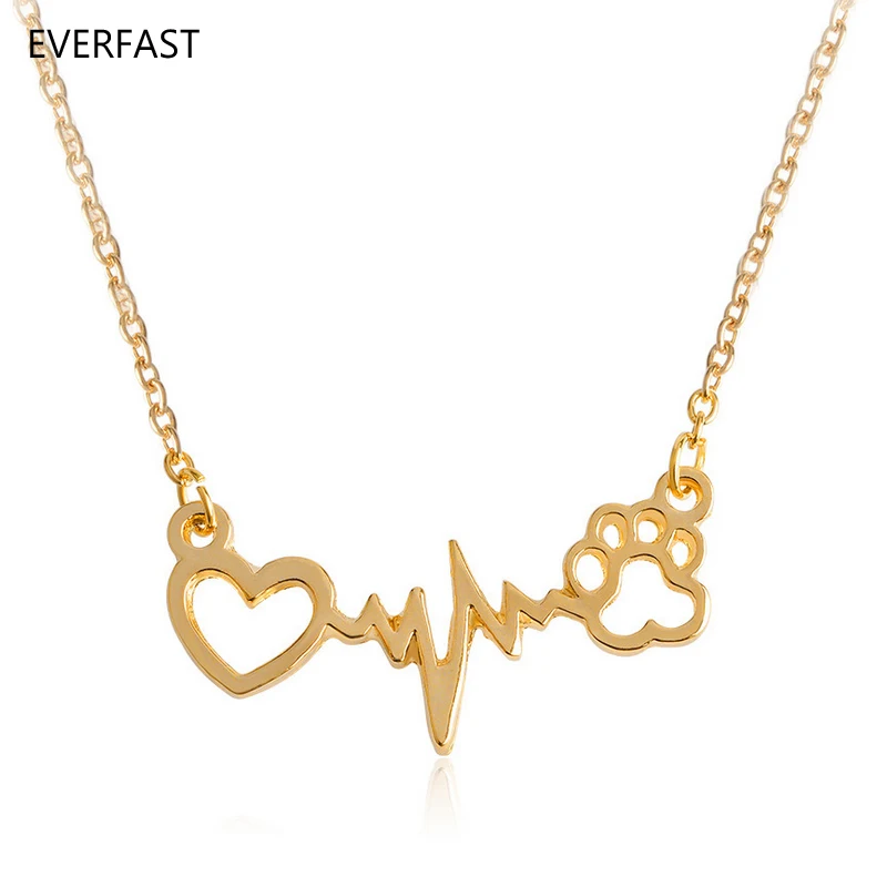 1 шт. подвеска цепочка в виде лапы с сердцем|paw print|animal jewelrygifts for girls |