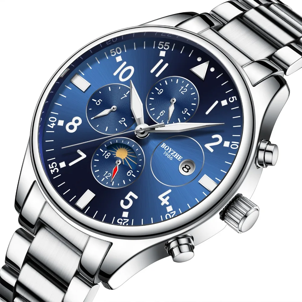 

Men Automatic Mechanical Watch Stainless Steel Luminous Brand Fashion Casual Sport Self-Wind Military Watches Relogio Masculino