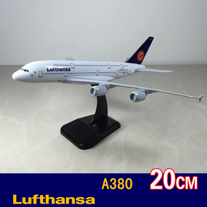 20 см немецкий Lufthansa A380 модель самолета Модель самолета Airline Lufthansa Airbus A380-800 модель самолета немецкая y авиация