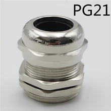 1 шт PG21 Никель латунь металл силикагель Водонепроницаемый Кабельные вводы разъем обратиться к кабелю 13-18 мм