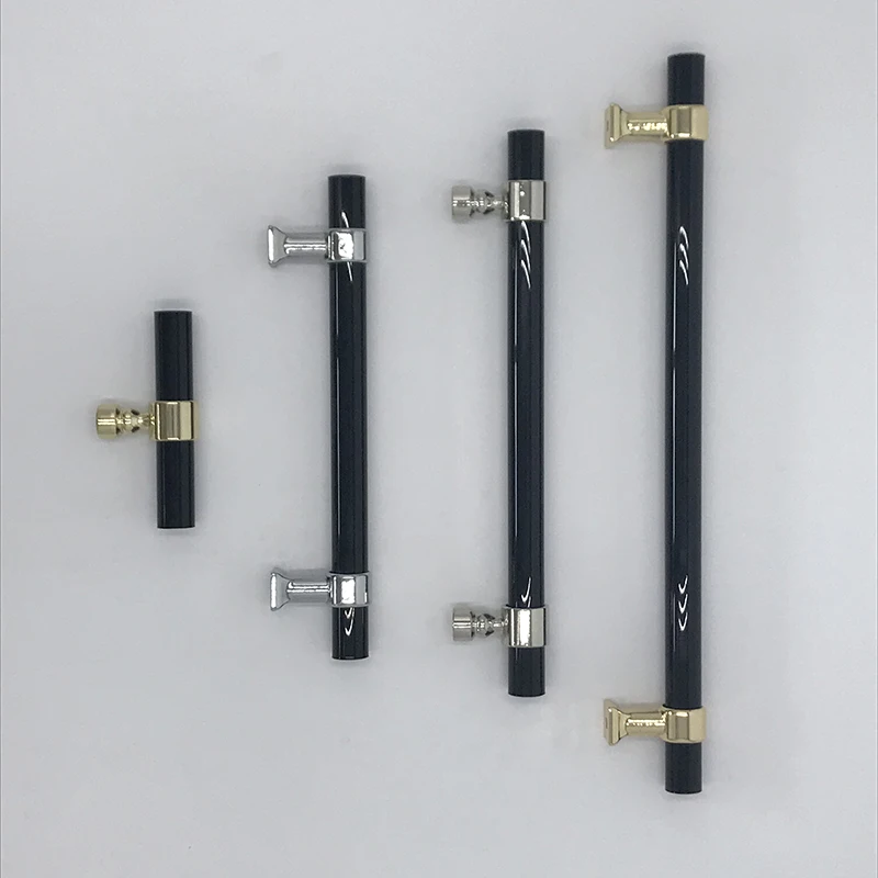 

Black Acrylic Cabinet Handle and knobs Long Acrylic Handles Wardrobe Handle Pull Bathroom Cabinet Handle 15 inch
