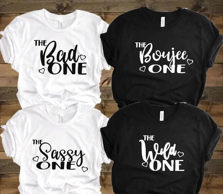 

best friend bad boujee sassy wild Women tshirt Cotton Casual Funny t shirt Gift 90s Lady Yong Girl High quality Drop Ship S-832