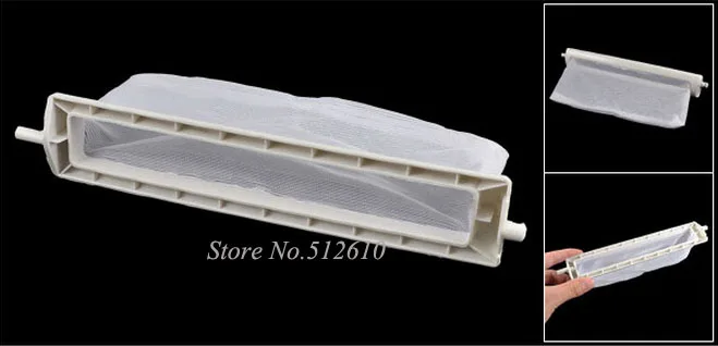 

Replacement Washing Machine Laundry Mesh Nylon 18cm x 6cm Filter Bag White 5PCS