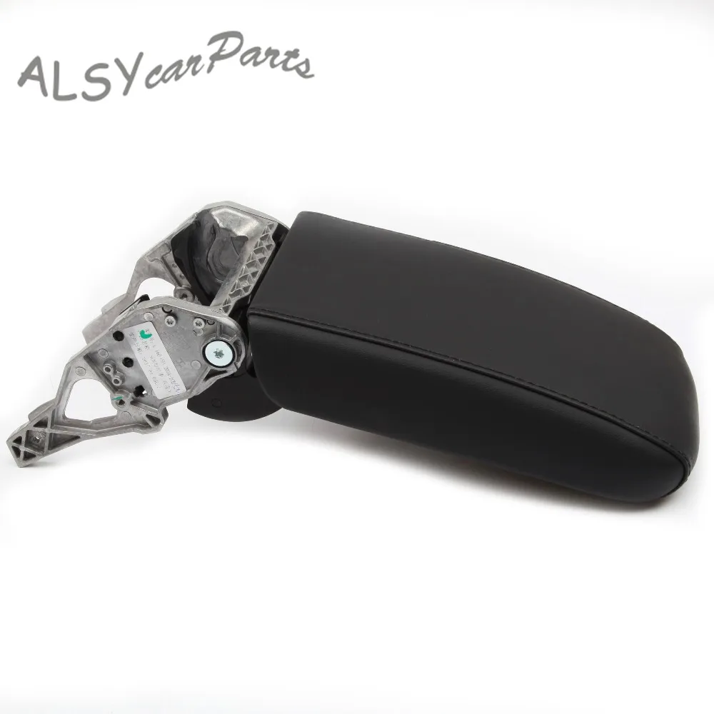 5c6 864 207 Ice Black Synthetic Leather Center Armrest Cover For Vw